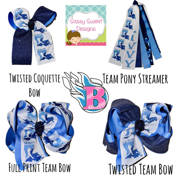 METRO EAST BLAZE Team Bows & Pony Streamers