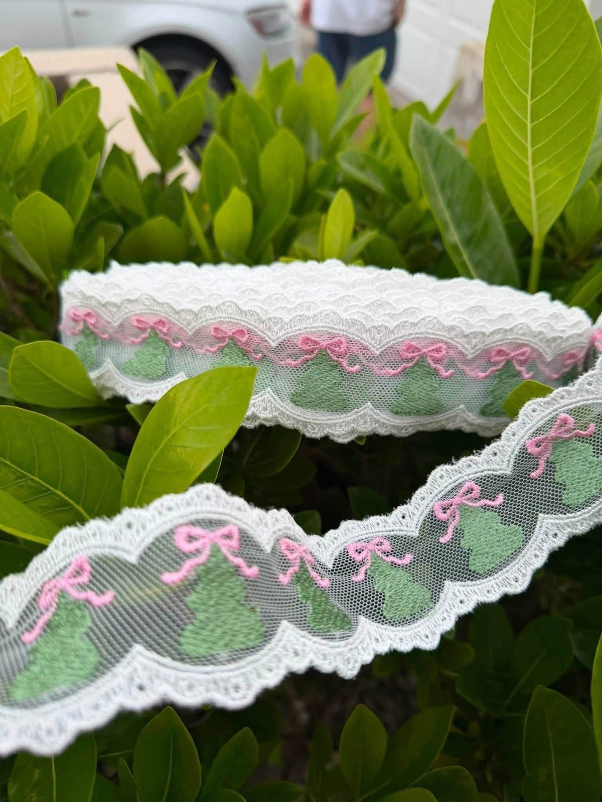 Christmas Tree RED OR PINK Lace 2026 4 Layer Bow