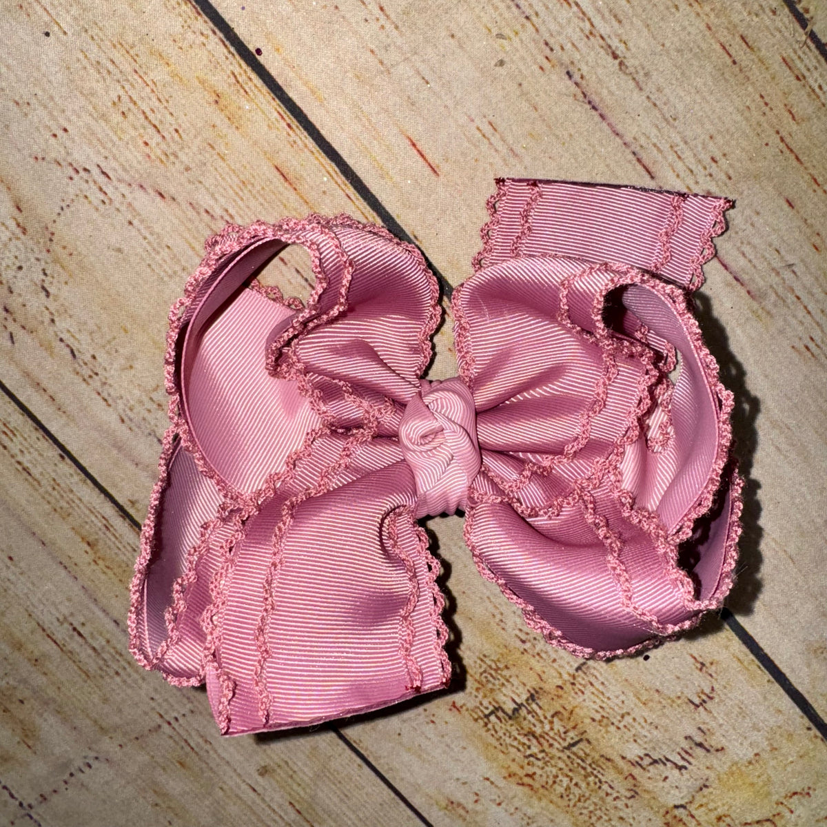 SPICED FIG Harvest Neutrals Fall Mini Drop Double Moonstitch Hairbows Mauve Pink