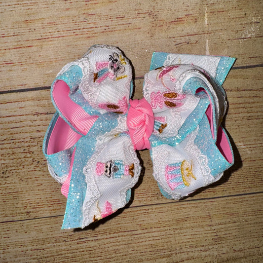 Nutcracker Christmas Lace Bow
