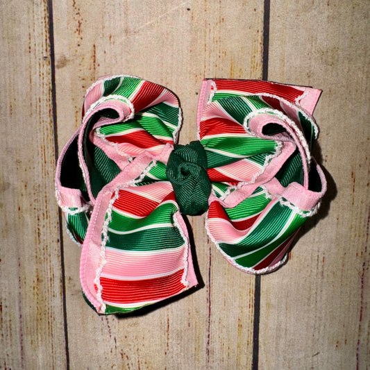 RIBBON CANDY Hard Candy Christmas MINI DROP Stripe Moonstitch Silk Dupioni Frilly Bow
