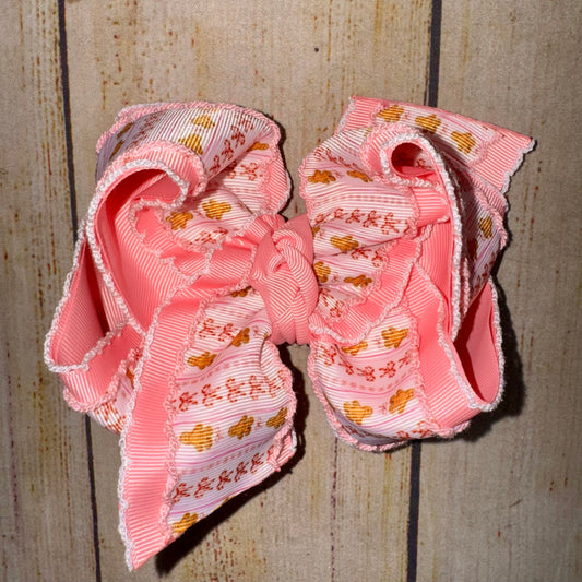 COOKIE JAR CHRISTMAS Hard Candy Christmas MINI DROP Double Moonstitch Frilly Bow