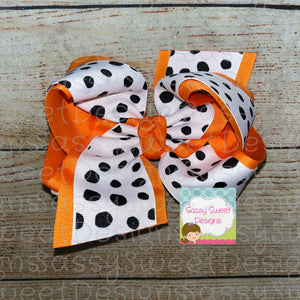 Dalmatian Dot School Spirit Bow to match FPD- ANY COLORS!