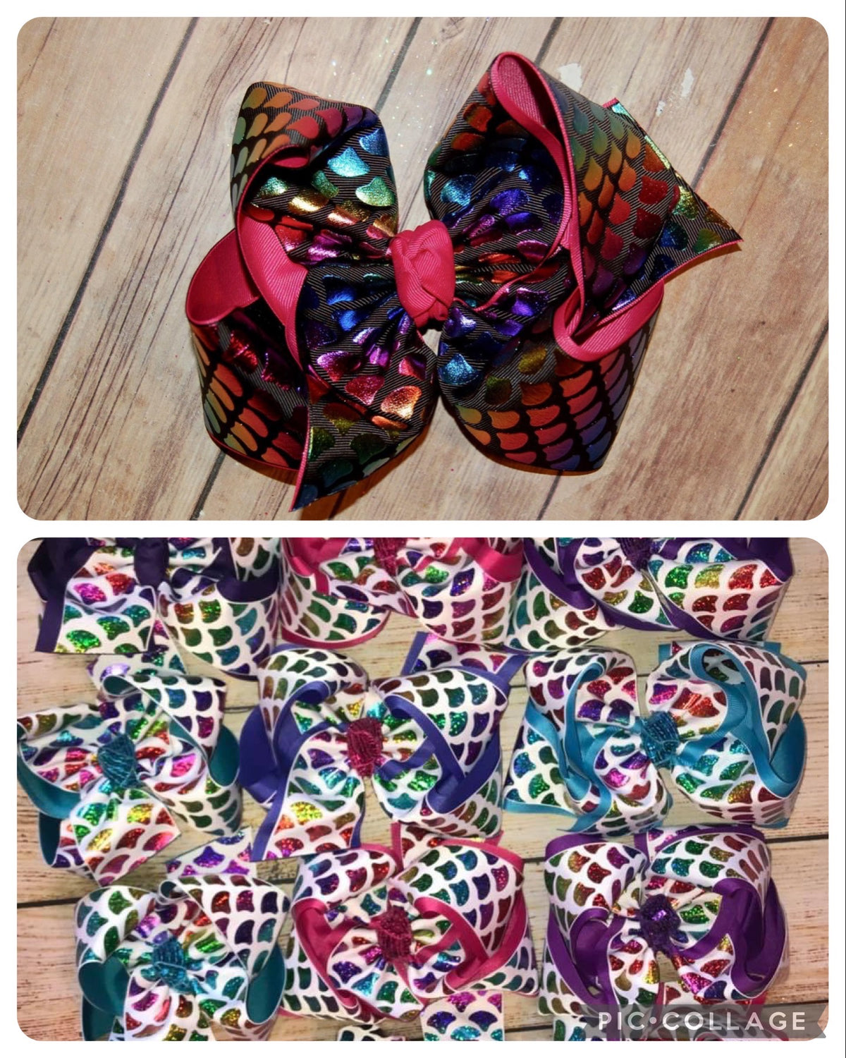 Holographic Mermaid Hair bow