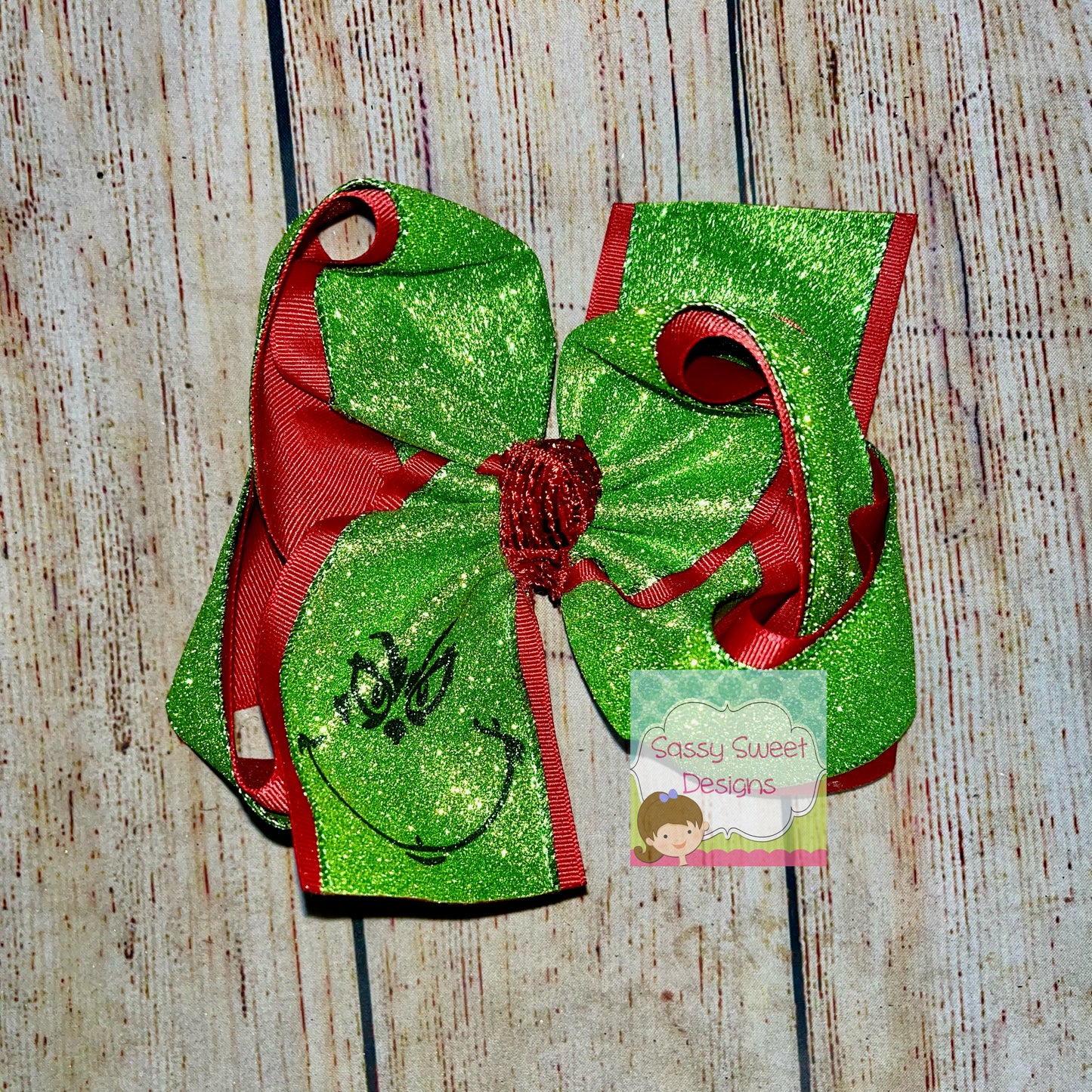 Grinch Christmas 2022 -  Glitter, Grosgrain, and Pony Hair Bows