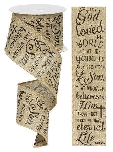 John 3:16 Canvas Hair Bow