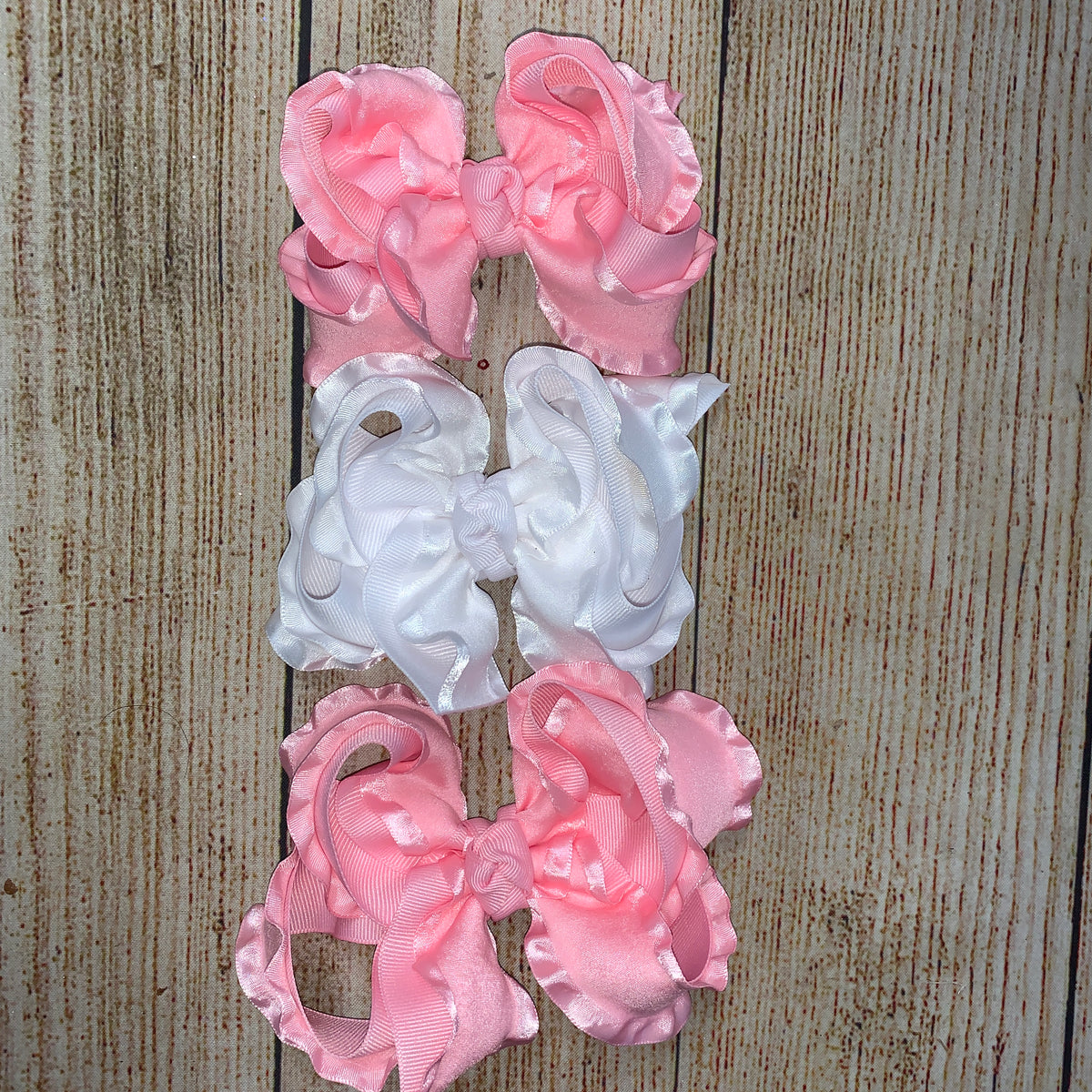 DOUBLE RUFFLE BOWS