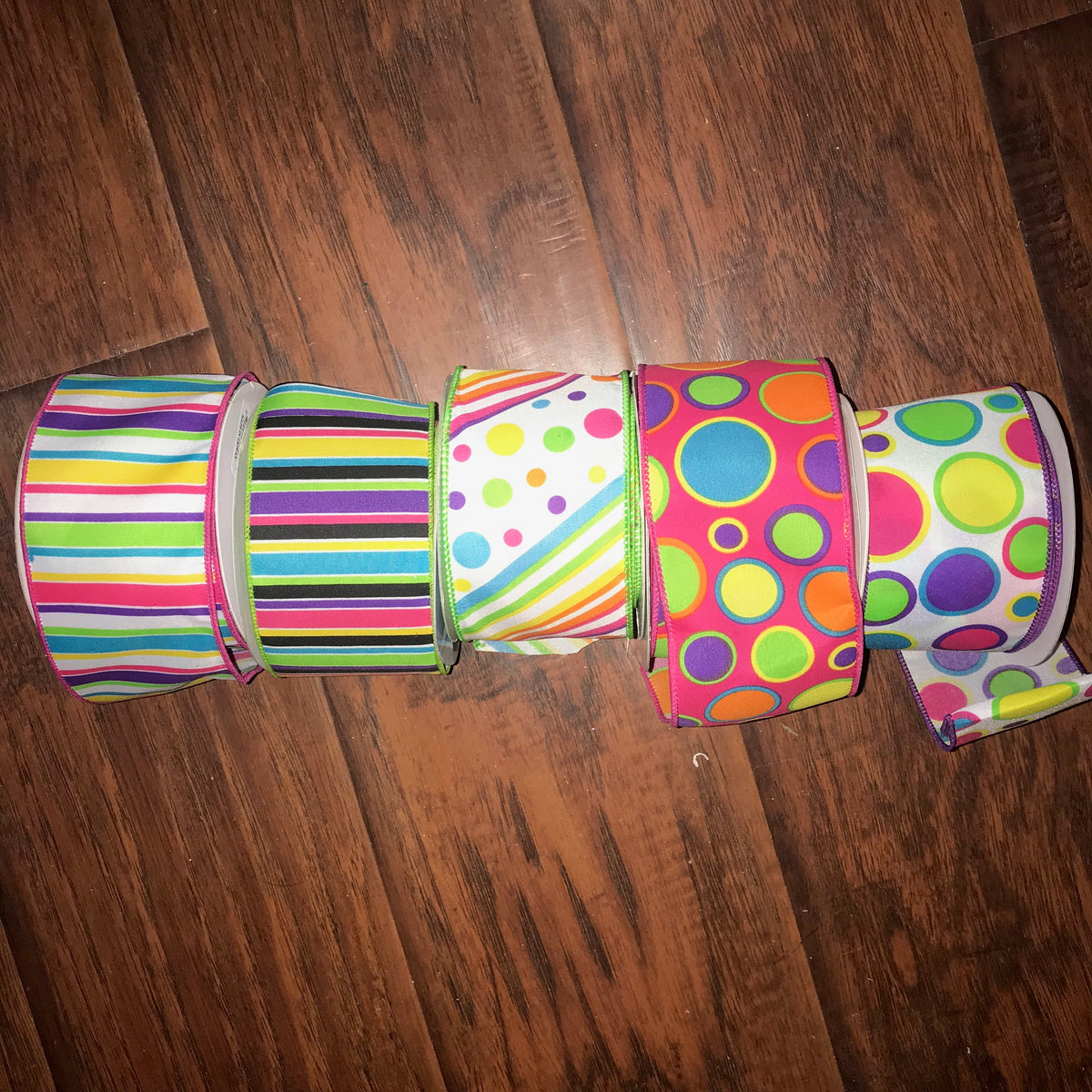 Multi Big Dot or Stripes Hair Bow