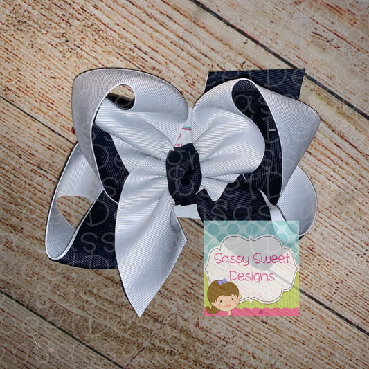 TWISTED Double Basic Grosgrain HairBow