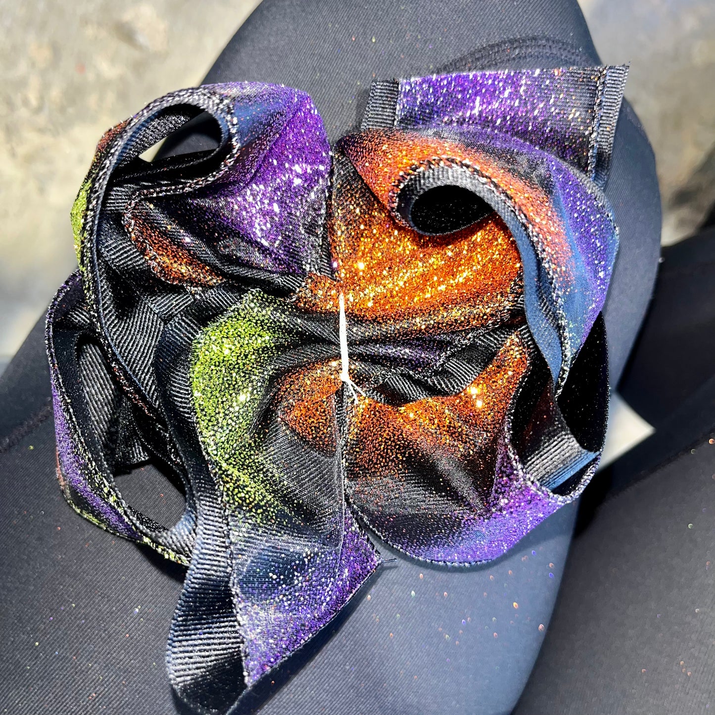 HALLOWEEN OMBRE GLITTER HAIR BOW