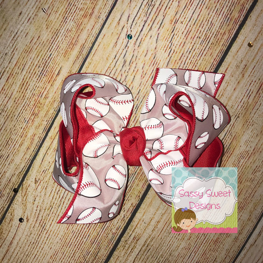 Baseball Hair Bow