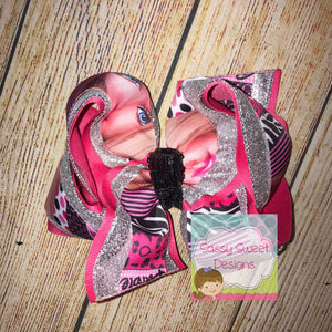 BARBIE Doll Triple Glitter Hair Bow