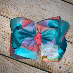 Sea Sunset Ombre Hair Bow
