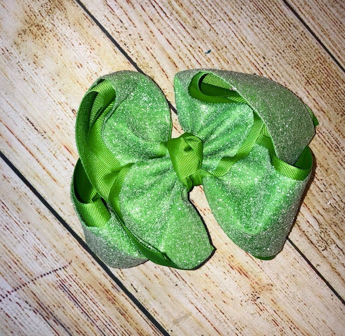 Kiwi Sugar Glitter Solid Hair Bow