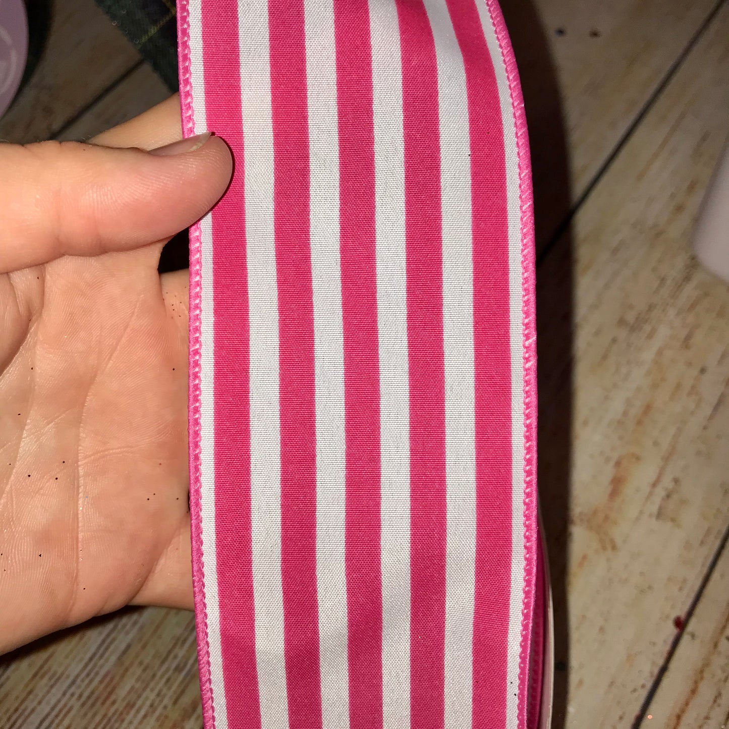 Striped Satin Hair Bow