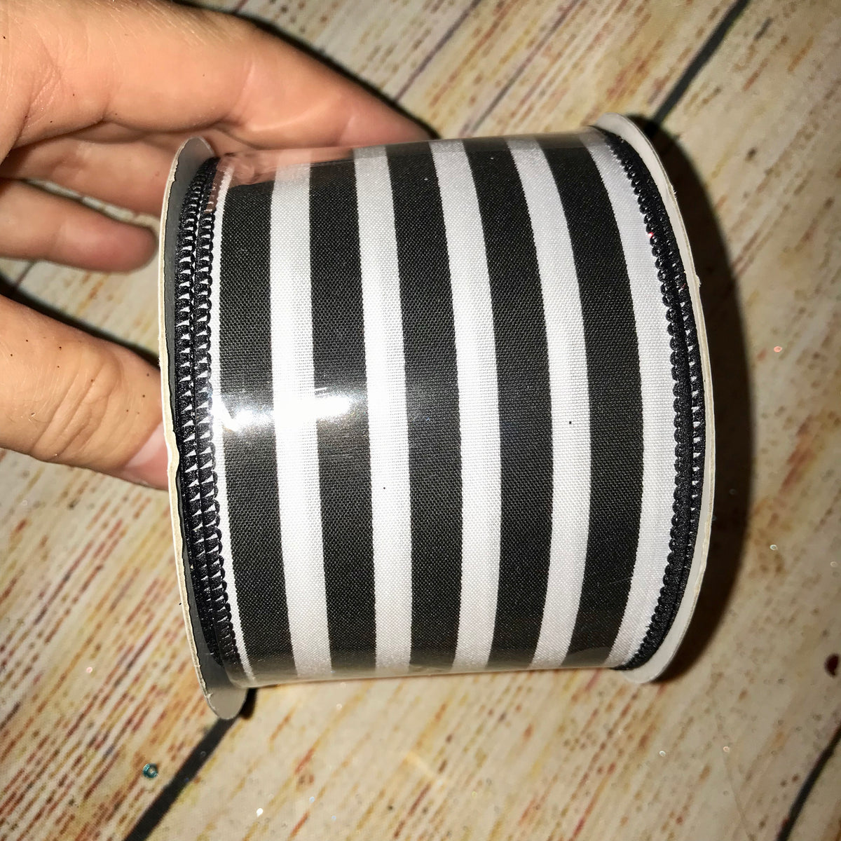 Striped Satin Hair Bow