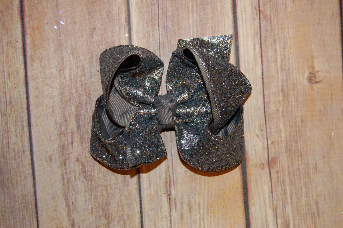 Small Medium Infant Toddler Baby Glitter Hair Bow