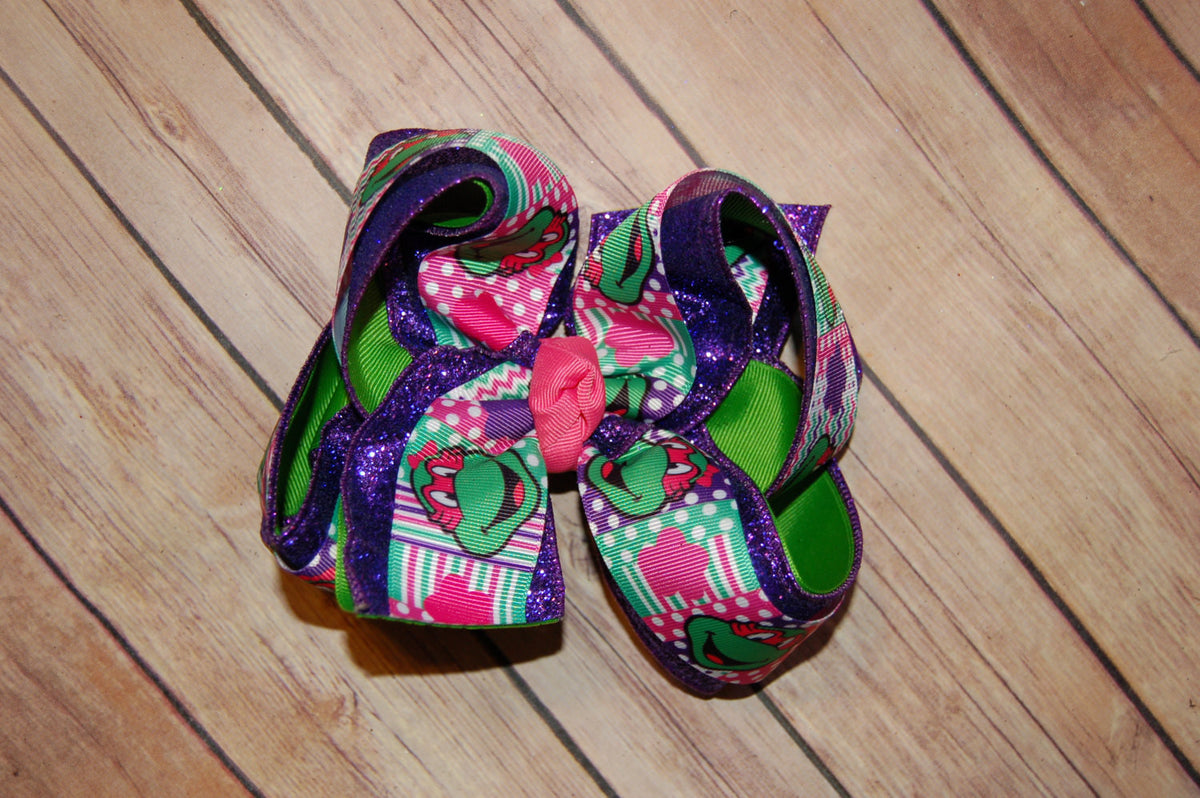 Teenage Mutant Ninja Turtles TMNT Triple Glitter Hair Bow