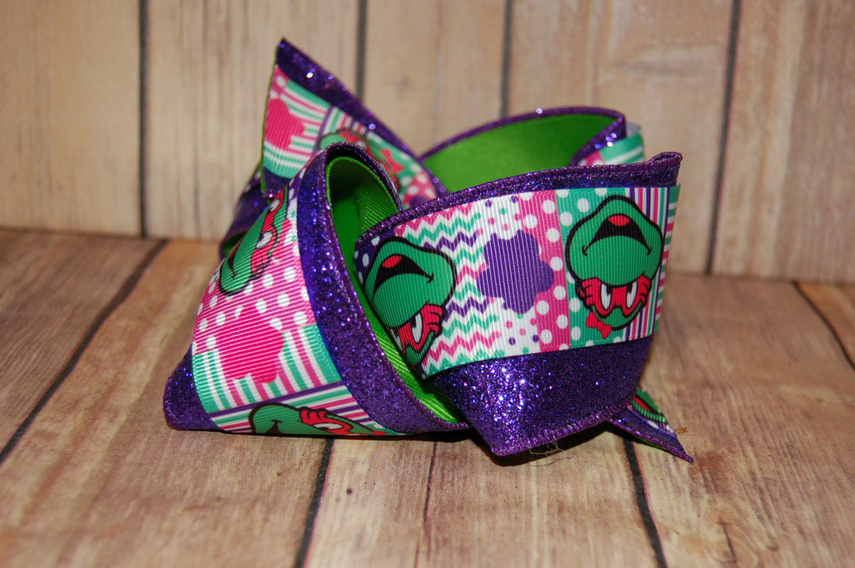 Teenage Mutant Ninja Turtles TMNT Triple Glitter Hair Bow