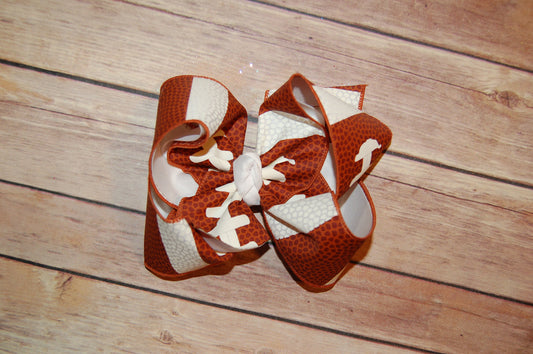 Football Laces Hair Bow