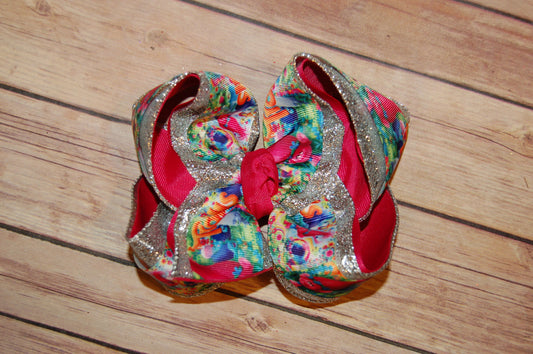 Trolls Triple Glitter Hair Bow
