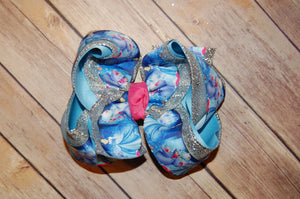 Cinderella Fairy Godmother Triple Glitter Hair Bow