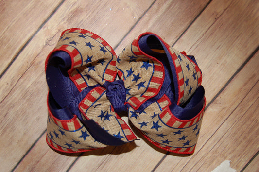 SSD Natura Canvas Stars & Stripes Hair Bow